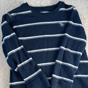 Classic Navy Striped Kids Long Sleeve Tee